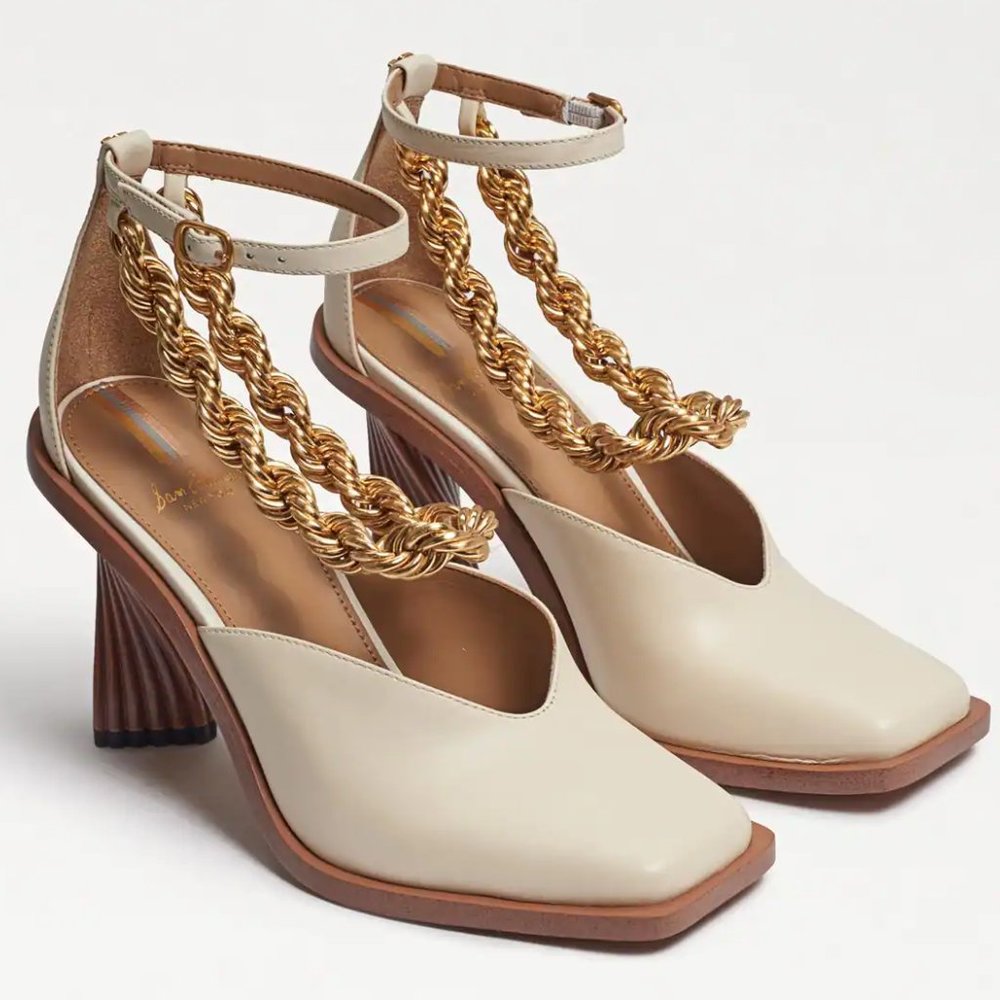 Sam Edelman Evita Geometric Heel W/ Chain 8.5